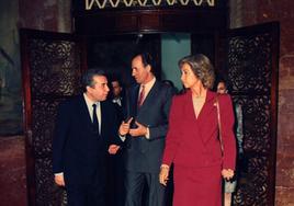 Olarte, junto a Juan Carlos y Sofía.