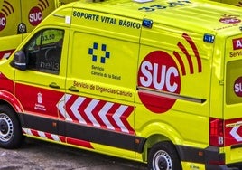 Dos heridos tras la colisión de dos turismos en la TF-373, en El Tanque