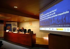 Imagen tomada durante la inauguración del seminario que acogió Casa África.