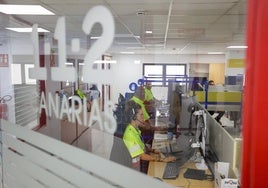 Foto de archivo del servicio del 112 en Canarias de atención a víctimas de la violencia machista.