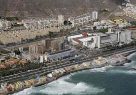 Imagen aérea del barrio marinero de San Cristóbal.