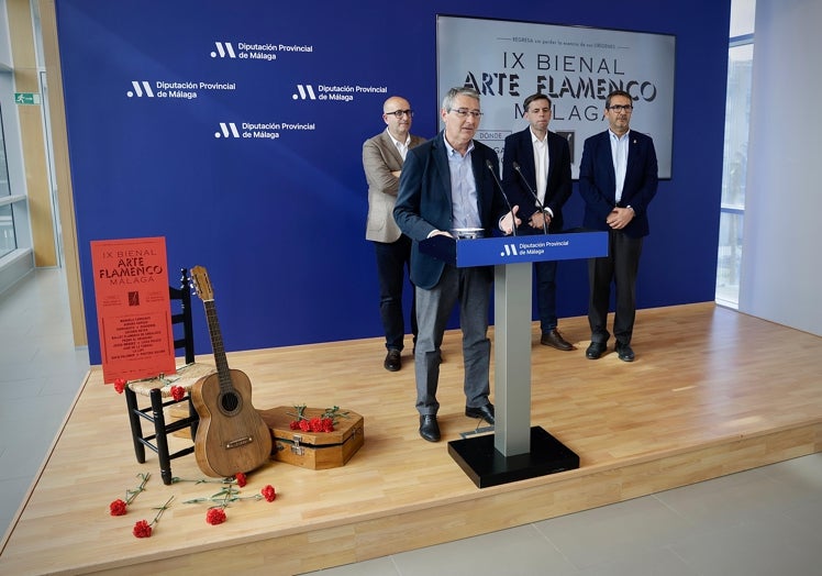 Francisco Salado, Manuel López Mestanza, Cristóbal Ortega y Carlos García, esta mañana, en la presentación.