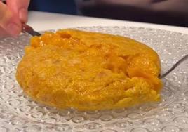 Resultado final de una tortilla de patatas de bolsa.