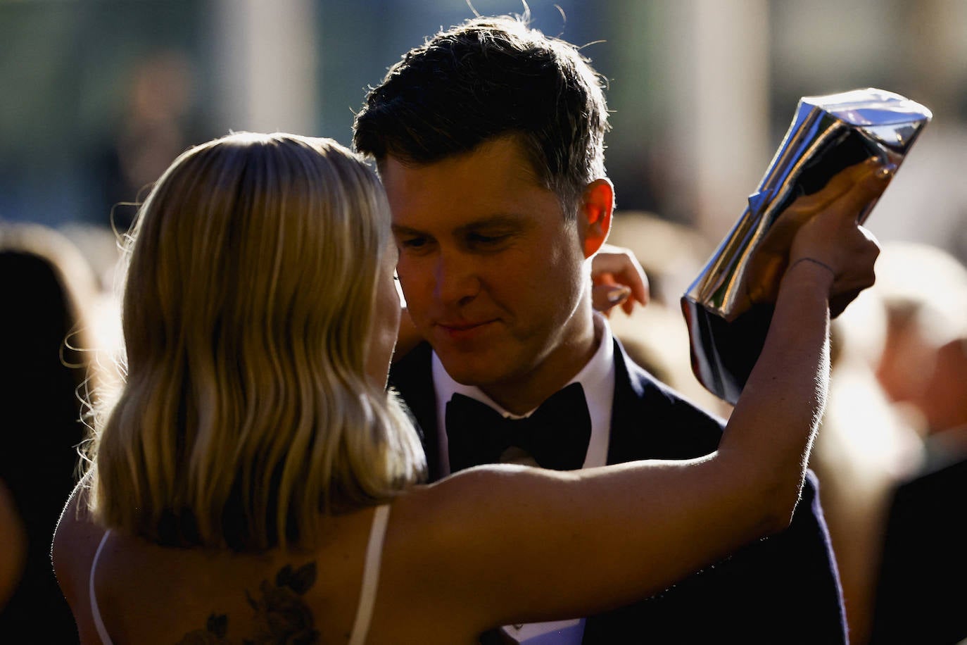 Scarlett Johansson y Colin Jost.