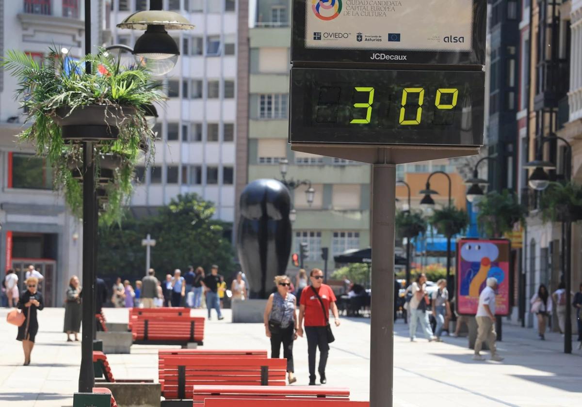 Calor en Oviedo.