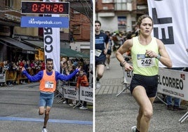 Ismail Chkchichekh y Oihane Salcedo ganan la carrera popular de Llodio