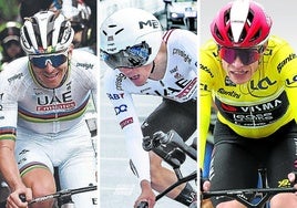 Pogacar ha ganado lo que ha corrido: UAE Tour y Strade Bianche. Ayuso viene de conquistar la Tirreno-Adriático, su tercer título del año. Vingegaard se llevó la Vuelta al Algarve y abandonó en la París-Niza.