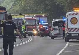 Accidente en la N-634 en Amorebieta.
