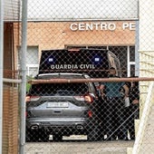 El exdirigente del PSOE Santos Cerdán durante su ingreso el lunes en la cárcel madrileña de Soto del Real.