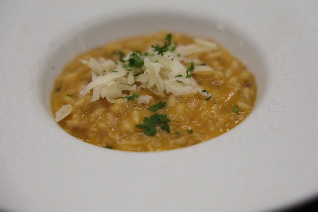 Risotto de calabaza con queso de Valladolid