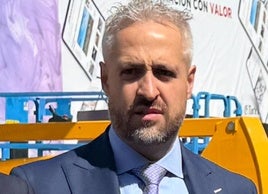 Enrique Uruñuela, este jueves en la Plaza Mayor de Valladolid.