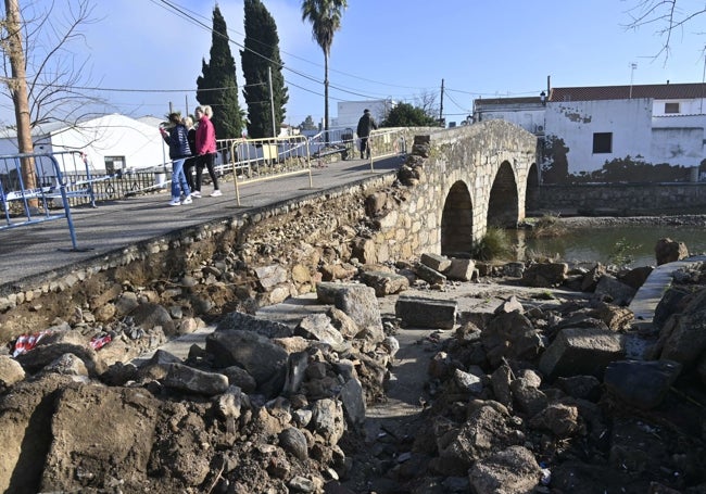 Inundaciones en La Roca de la Sierra, hace dos años.