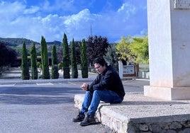Fernando Vílchez, en La Barranca, uno de los escenarios del corto