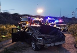 Estado en el que quedó el vehículo tras el accidente.