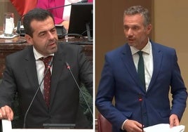 Alpañez y Segado, este martes, durante el Pleno.