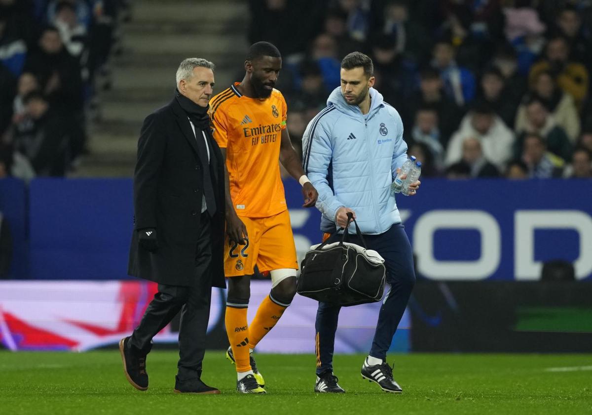 Rüdiger se lesiona a una semana del derbi y diez días del City