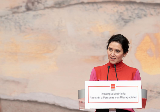 La presidenta de la Comunidad de Madrid, Isabel Díaz Ayuso