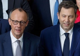 Los líderes de CDU y SPD, Friedrich Merz y Lars Klingbeil.